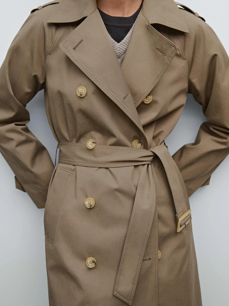 Classic water repellent trench coat