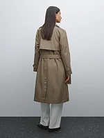 100% cotton trench coat