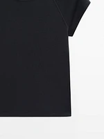 Cotton raglan sleeve T-shirt