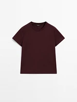 Heavy weight cotton T-shirt with seam detail