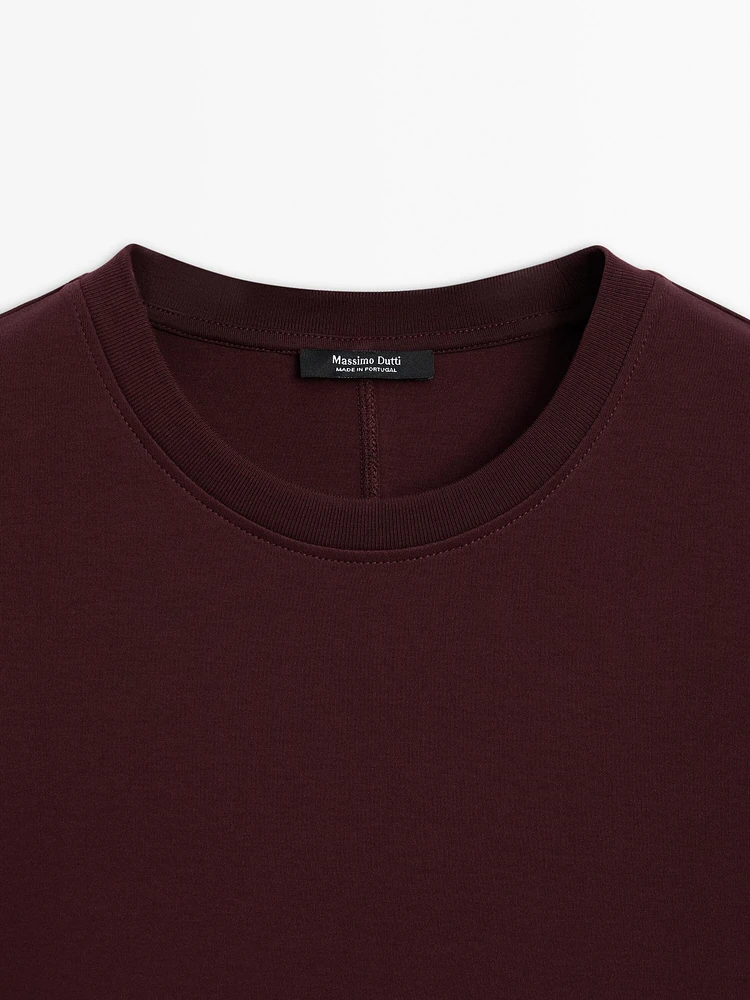 Heavy weight cotton T-shirt with seam detail