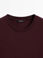 Heavy weight cotton T-shirt with seam detail