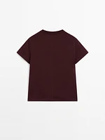 Heavy weight cotton T-shirt with seam detail