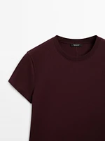 Heavy weight cotton T-shirt with seam detail