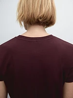 Heavy weight cotton T-shirt with seam detail