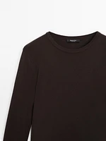 Long sleeve cotton T-shirt