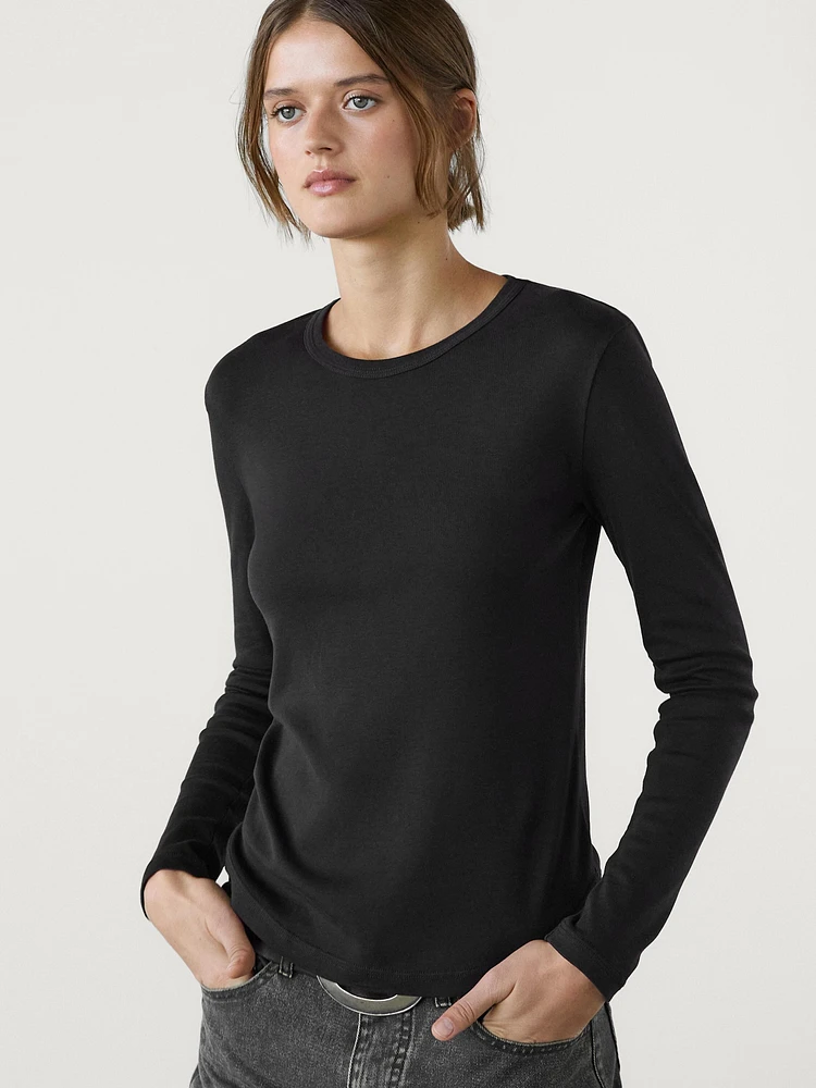 Long sleeve cotton T-shirt