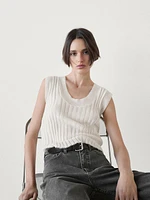 Knit top with wool