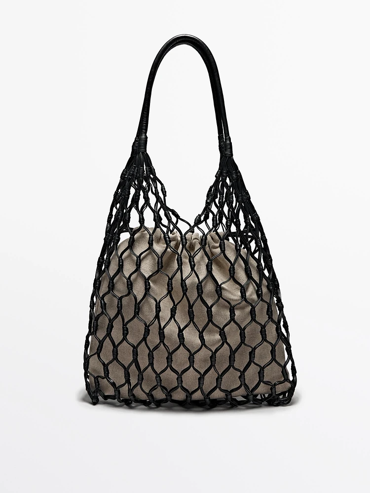 Sac filet en cuir