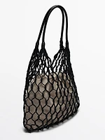 Sac filet en cuir