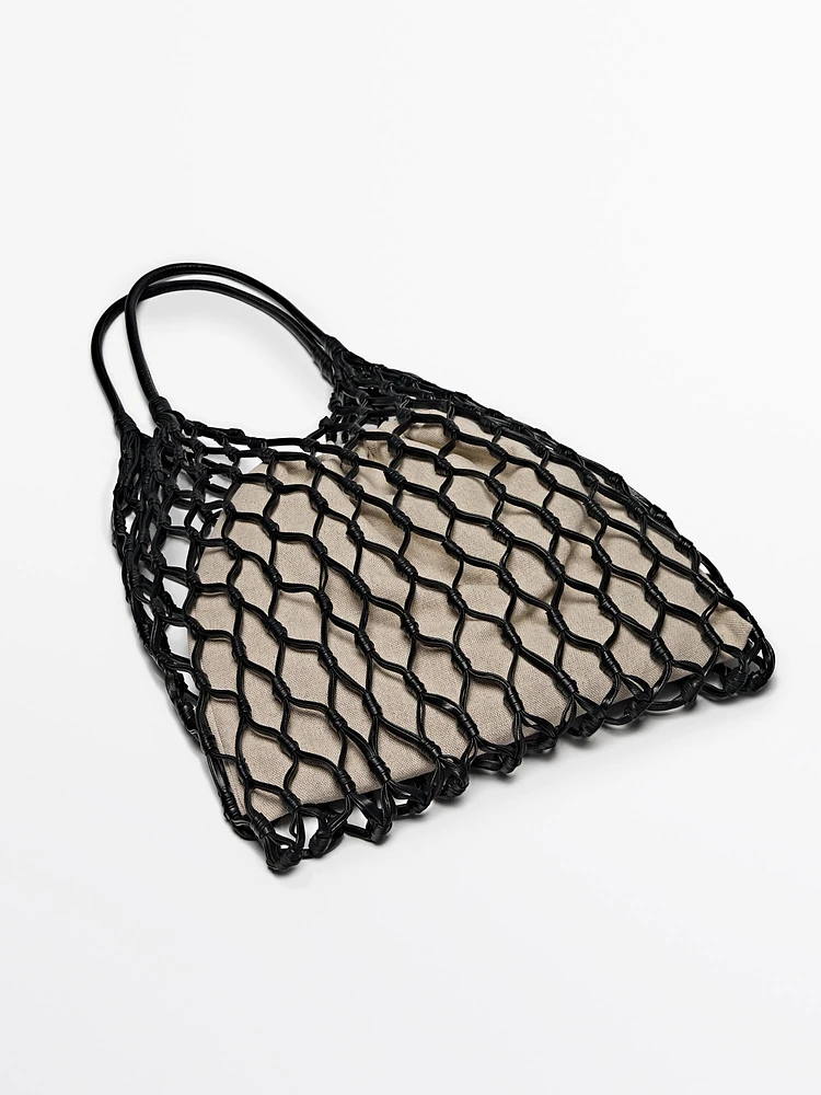 Sac filet en cuir