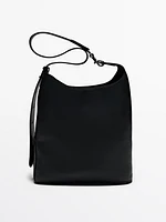 Soft nappa bucket bag