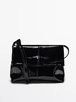 Crackled nappa mini flap bag