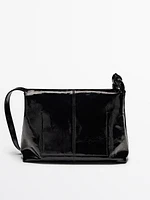 Crackled nappa mini flap bag