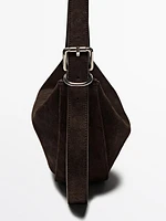 Sac porté épaule en croûte de cuir