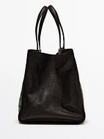 Nappa leather maxi tote bag