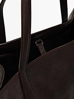 Nappa leather maxi tote bag