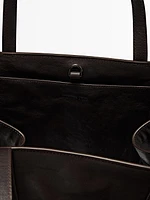 Nappa leather maxi tote bag