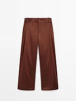 Shiny trousers with dart details - Studio