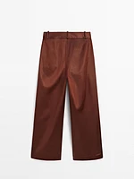 Shiny trousers with dart details - Studio