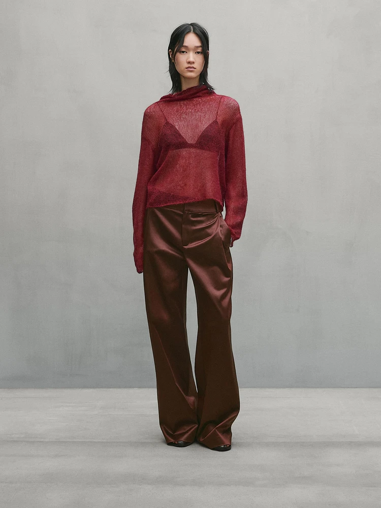 Shiny trousers with dart details - Studio