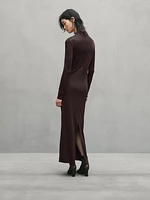 Long sleeve midi dress with gathered detail - Studio