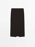 Pleated midi skirt with seam details - Studio