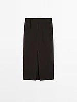 Pleated midi skirt with seam details - Studio