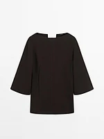 Seamed top with pleated detail - Studio