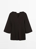 Seamed top with pleated detail - Studio