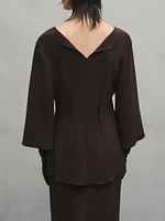 Seamed top with pleated detail - Studio