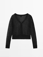 Short cutwork cardigan - Studio