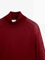 Cropped flowing knit sweater - Studio