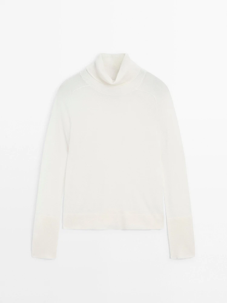 Cropped flowing knit sweater - Studio