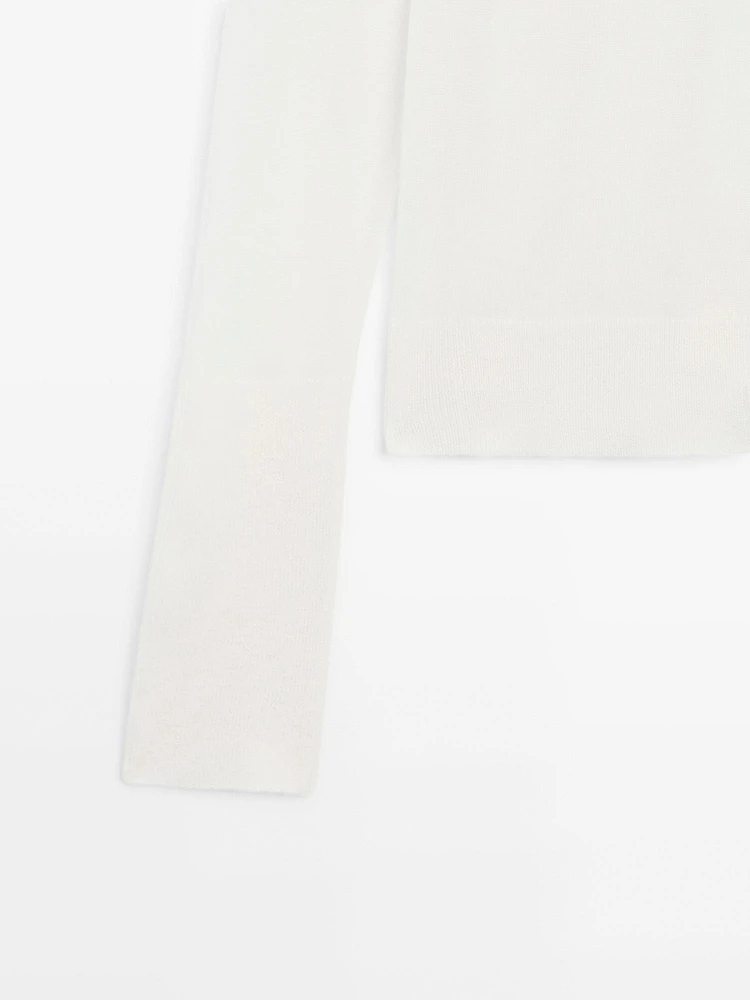 Cropped flowing knit sweater - Studio