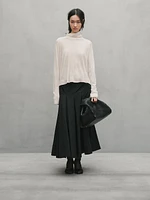 Cropped flowing knit sweater - Studio