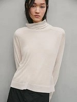 Cropped flowing knit sweater - Studio