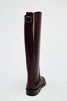 TALL SHAFT FLAT BOOTS