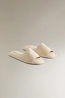 LINEN SLIDER SLIPPERS