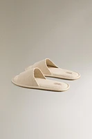 LINEN SLIDER SLIPPERS