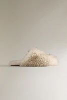 FAUX FUR MULE CLOG SLIPPERS