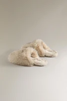 FAUX FUR MULE CLOG SLIPPERS