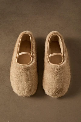 FURRY BALLET SLIPPERS