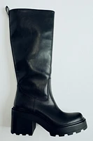 HEELED LUG SOLE BOOTS