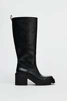 HEELED LUG SOLE BOOTS