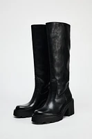 HEELED LUG SOLE BOOTS