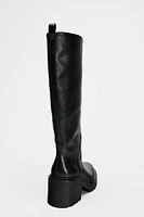 HEELED LUG SOLE BOOTS