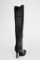 XL OVER THE KNEE HEELED BOOTS