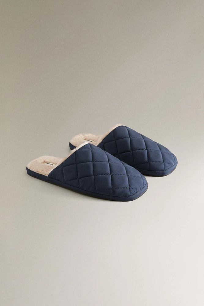 WARM QUILTED SLIPPERS