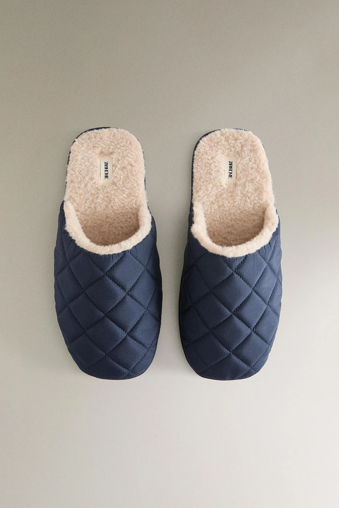 WARM QUILTED SLIPPERS